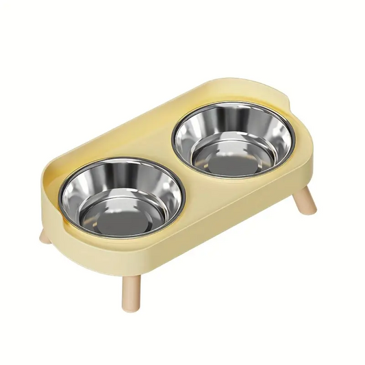 Elevated Double Bowl Feeder (free belt harness included)