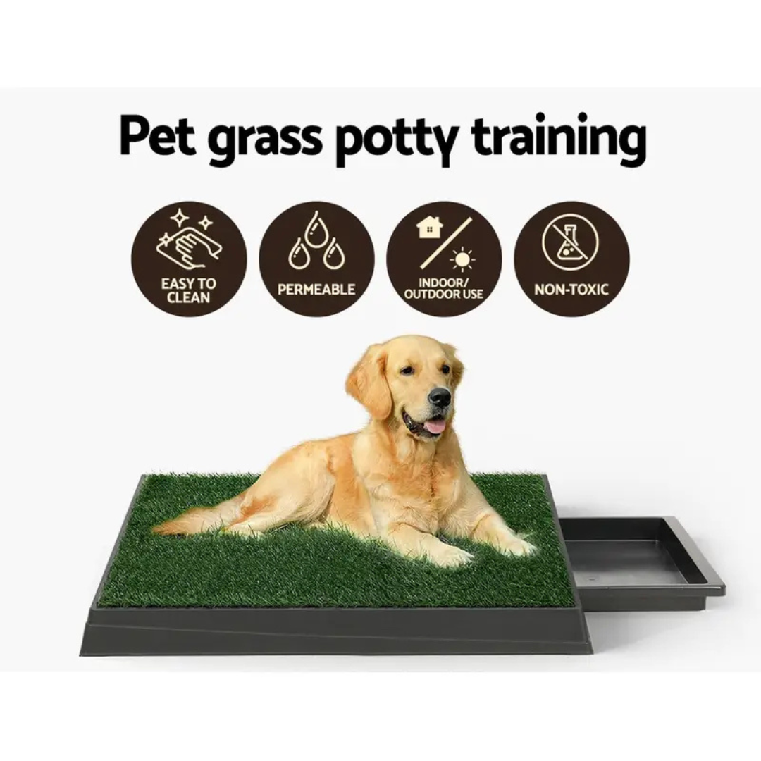 Pet Potty With Tray Grass Mat