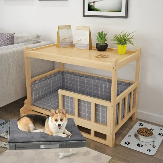 Wooden Bedside Table Pet Bed